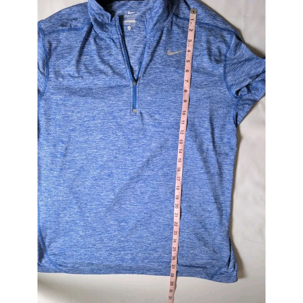 Nike Womens Element 1/2 Zip Running Dri  Fit Top Blue Size XL Heathered Blue